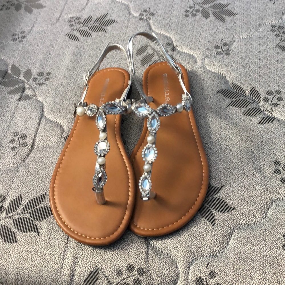 Strappy and sparkly sandal